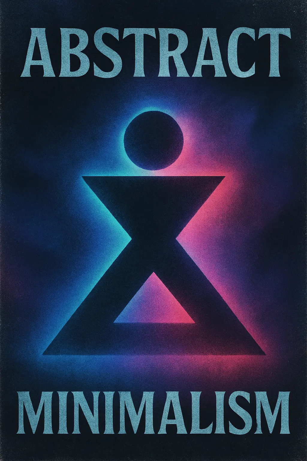 Cool Poster template featuring abstract geometric figure with glowing elements