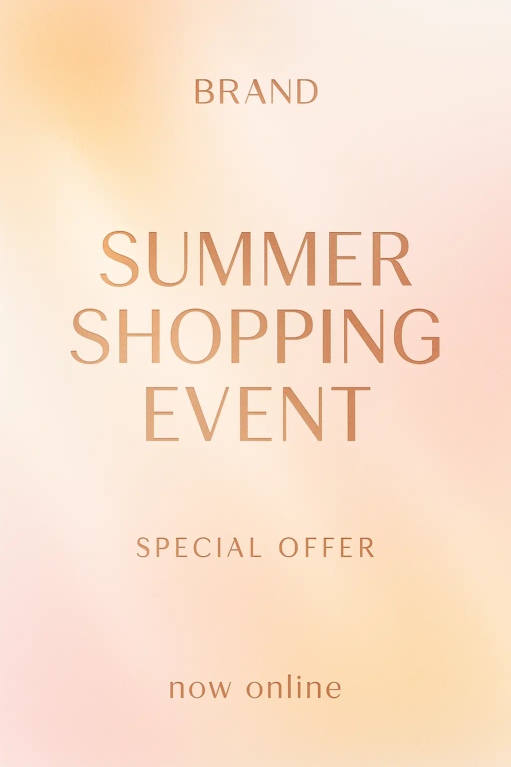 Cool Poster template with pastel gradient and bold summer text