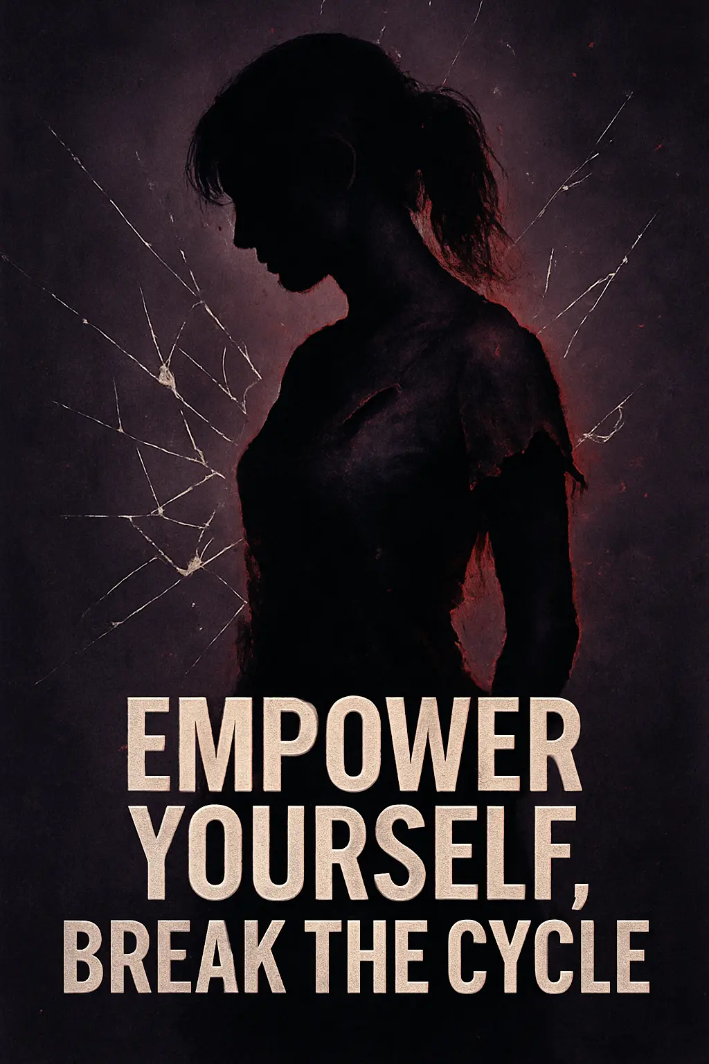 Clenched fists with empowering message on Domestic Violence Poster template.