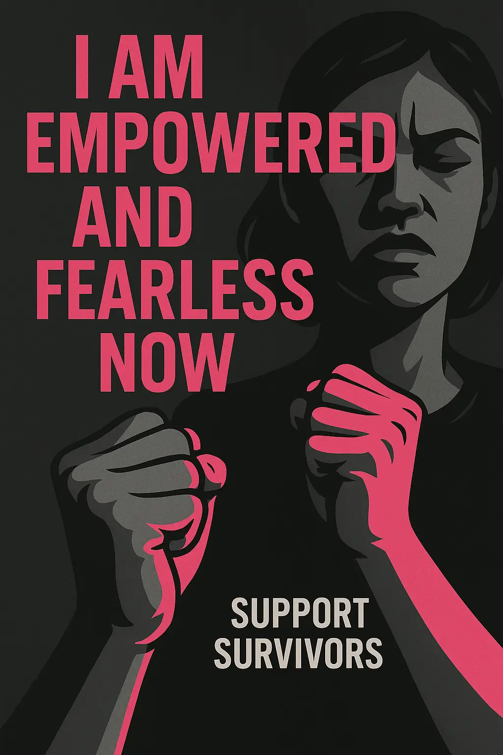 Domestic Violence Poster template featuring a woman with bruised arms and broken mirror reflection