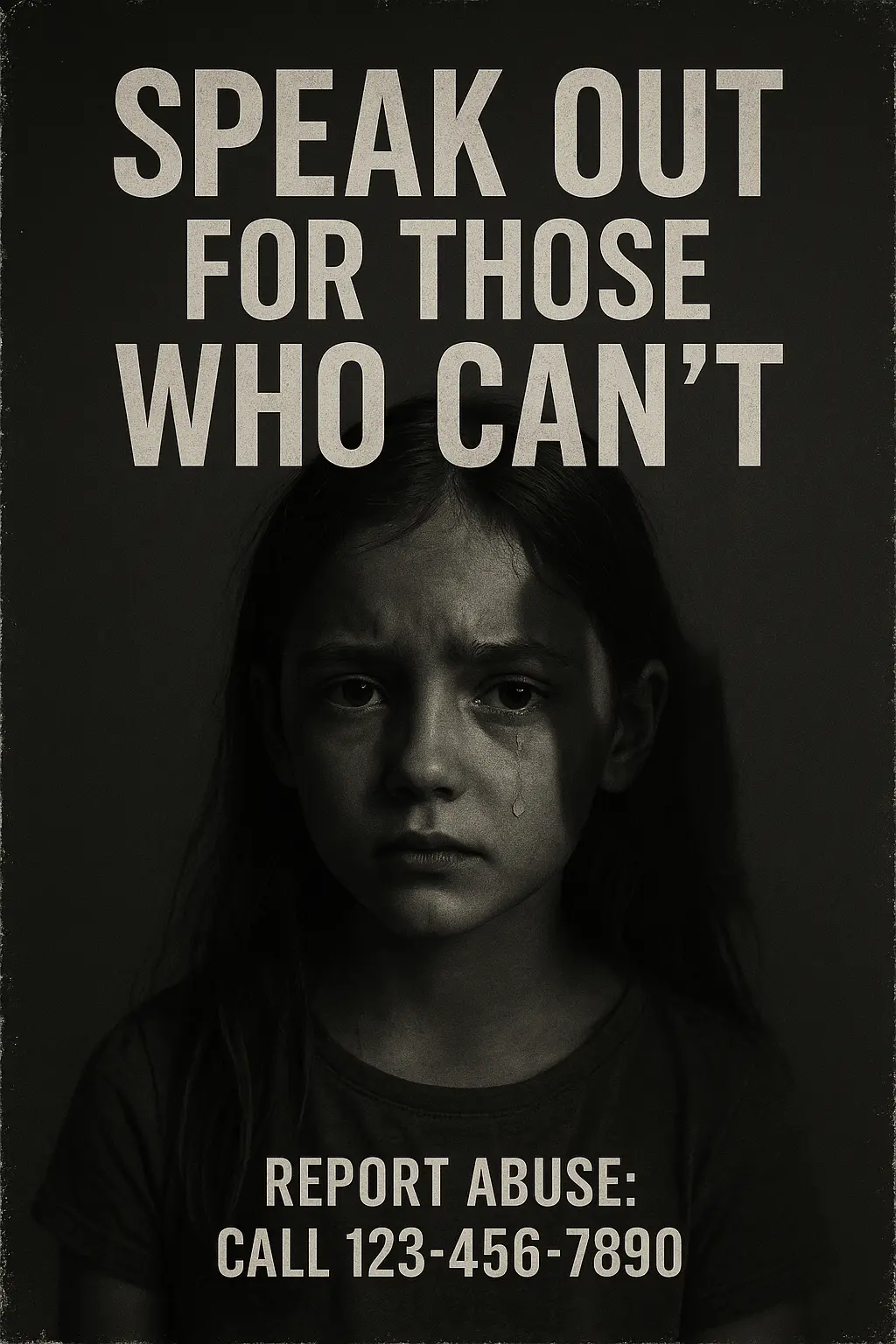 Domestic Violence Poster template with two people back to back, dramatic lighting