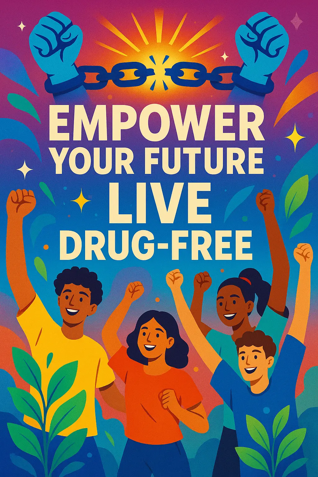Empower Your Future, Live Drug-Free Poster template