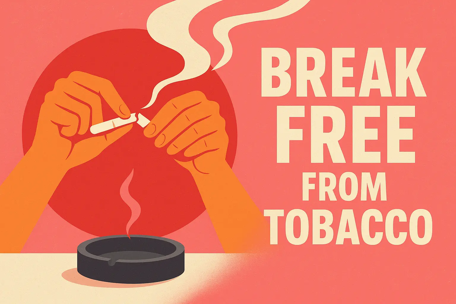 Drug-Free Poster template with bold slogan and vibrant design