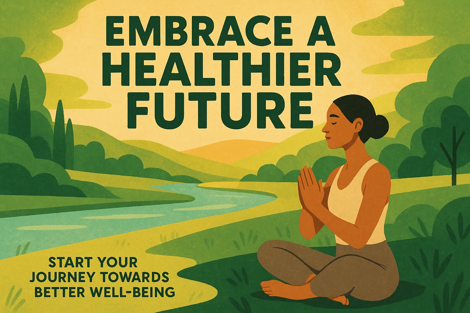 Drug-Free Poster template with empowering slogan and hopeful imagery