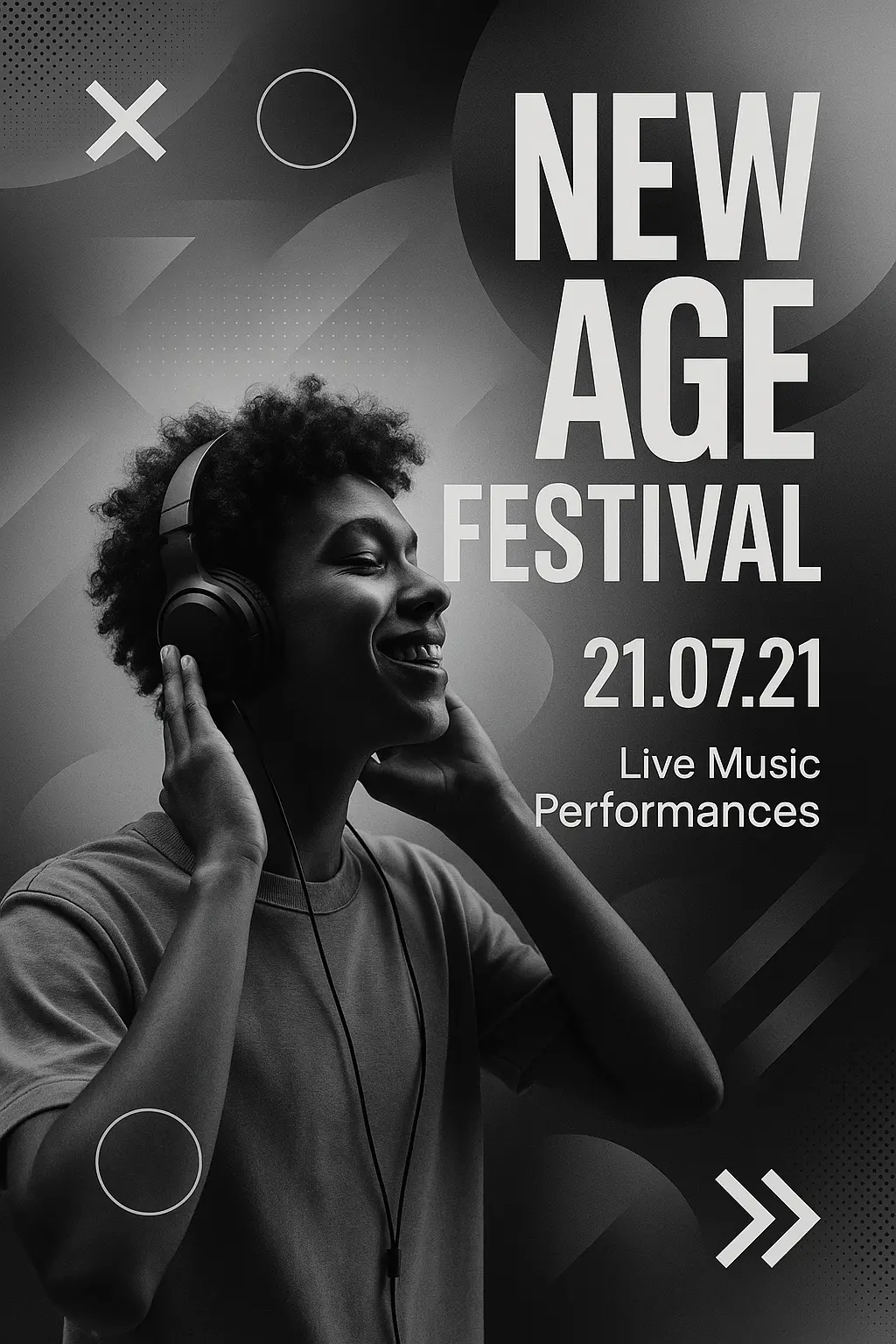 Event Poster template for a music festival with dynamic modern design