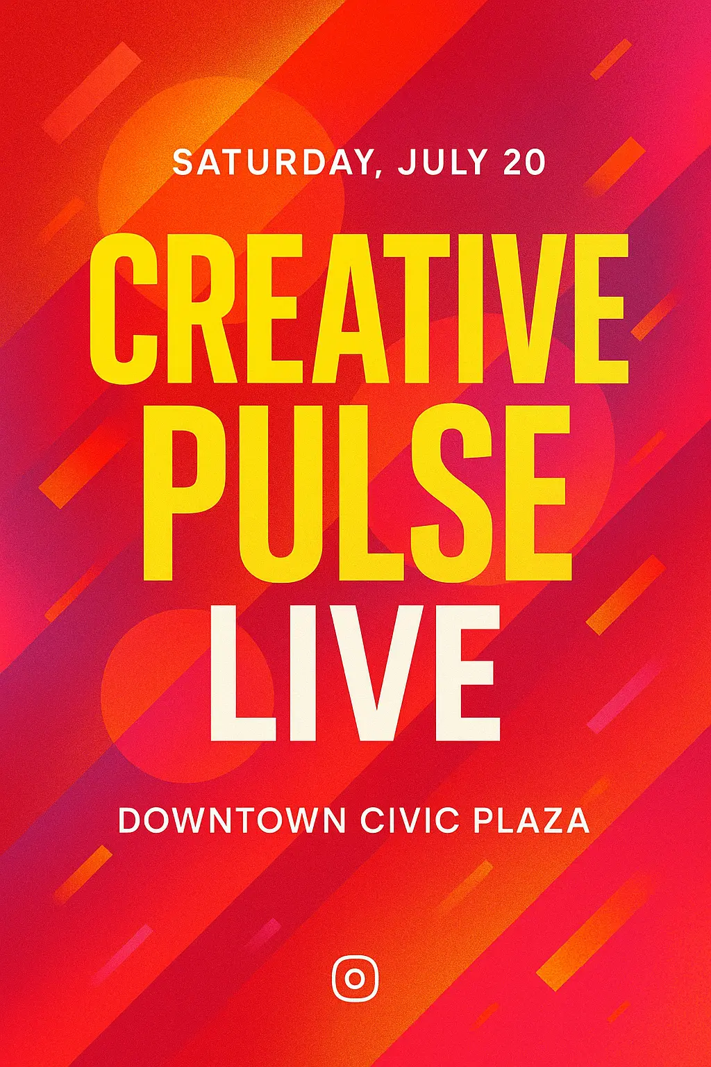 Bold abstract Event Poster template for creative arts festival