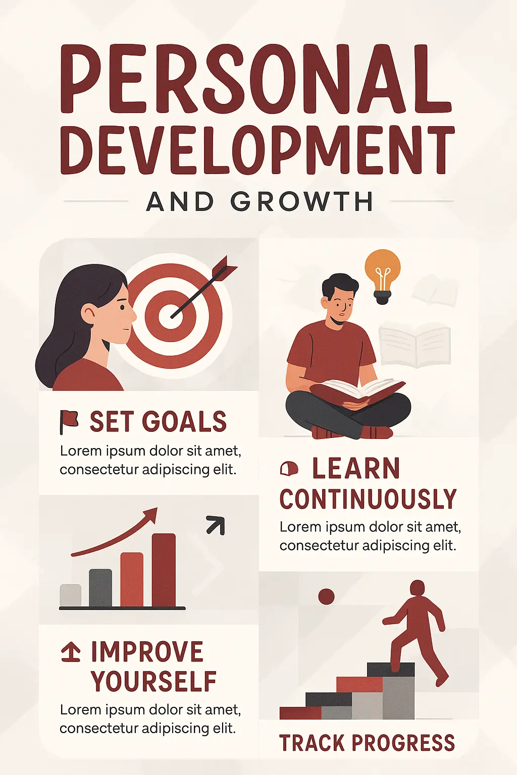 Informational Poster template with geometric design and clean layout