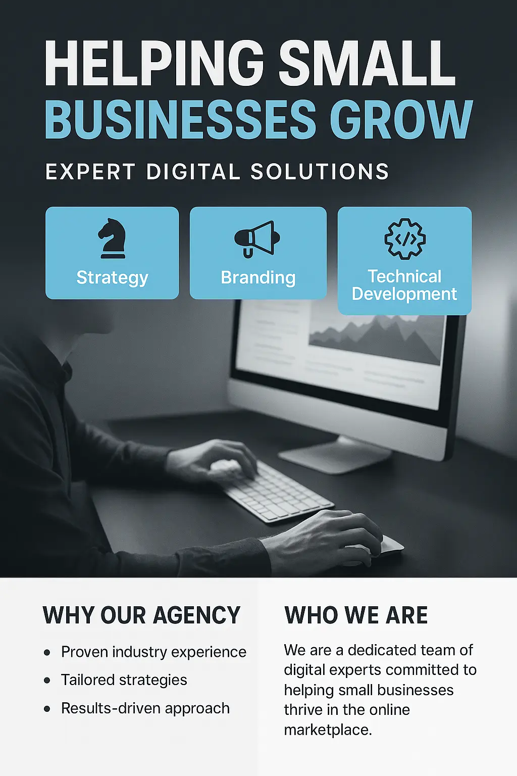 Professional Informational Poster template for business services