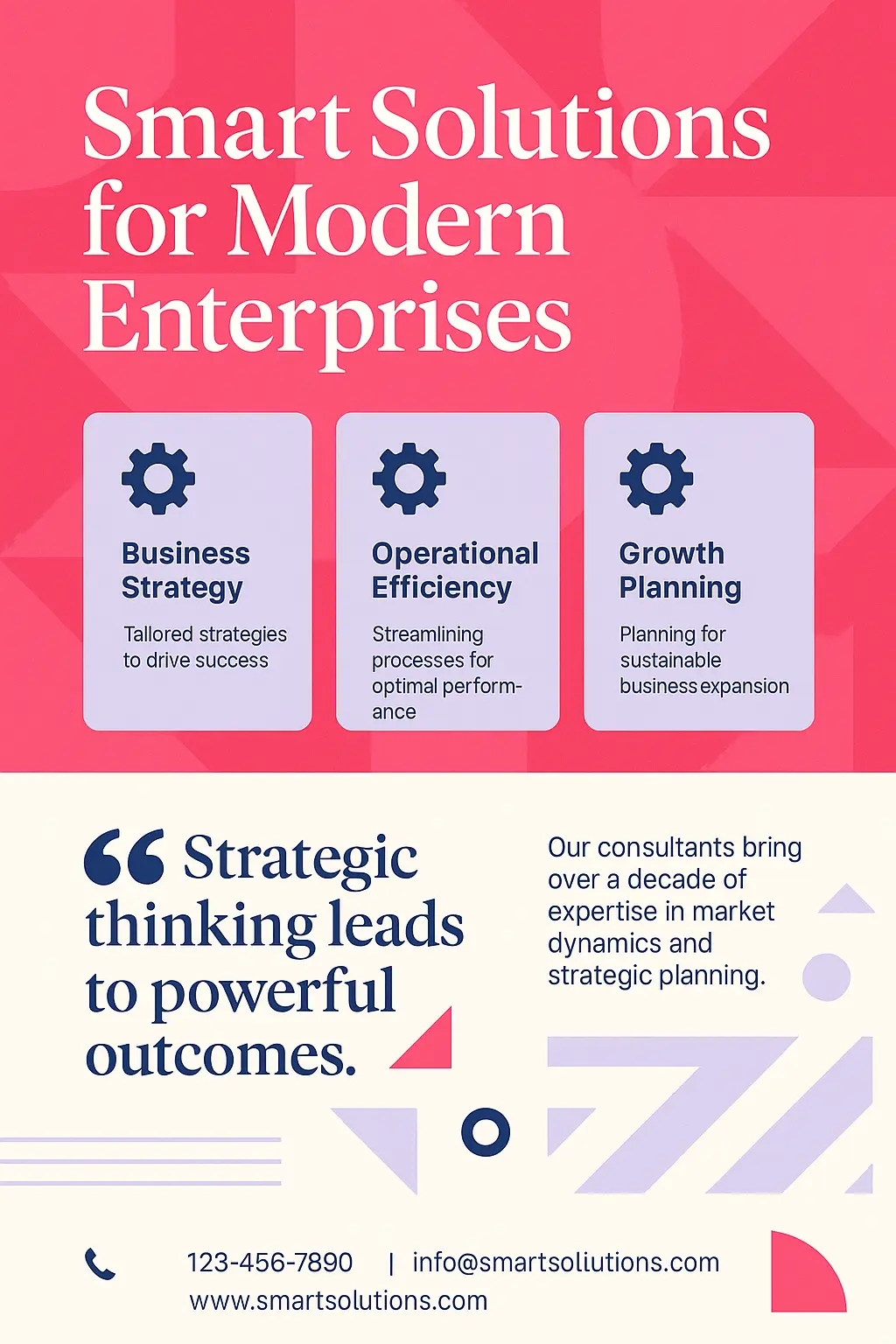 Informational Poster template for business consulting services