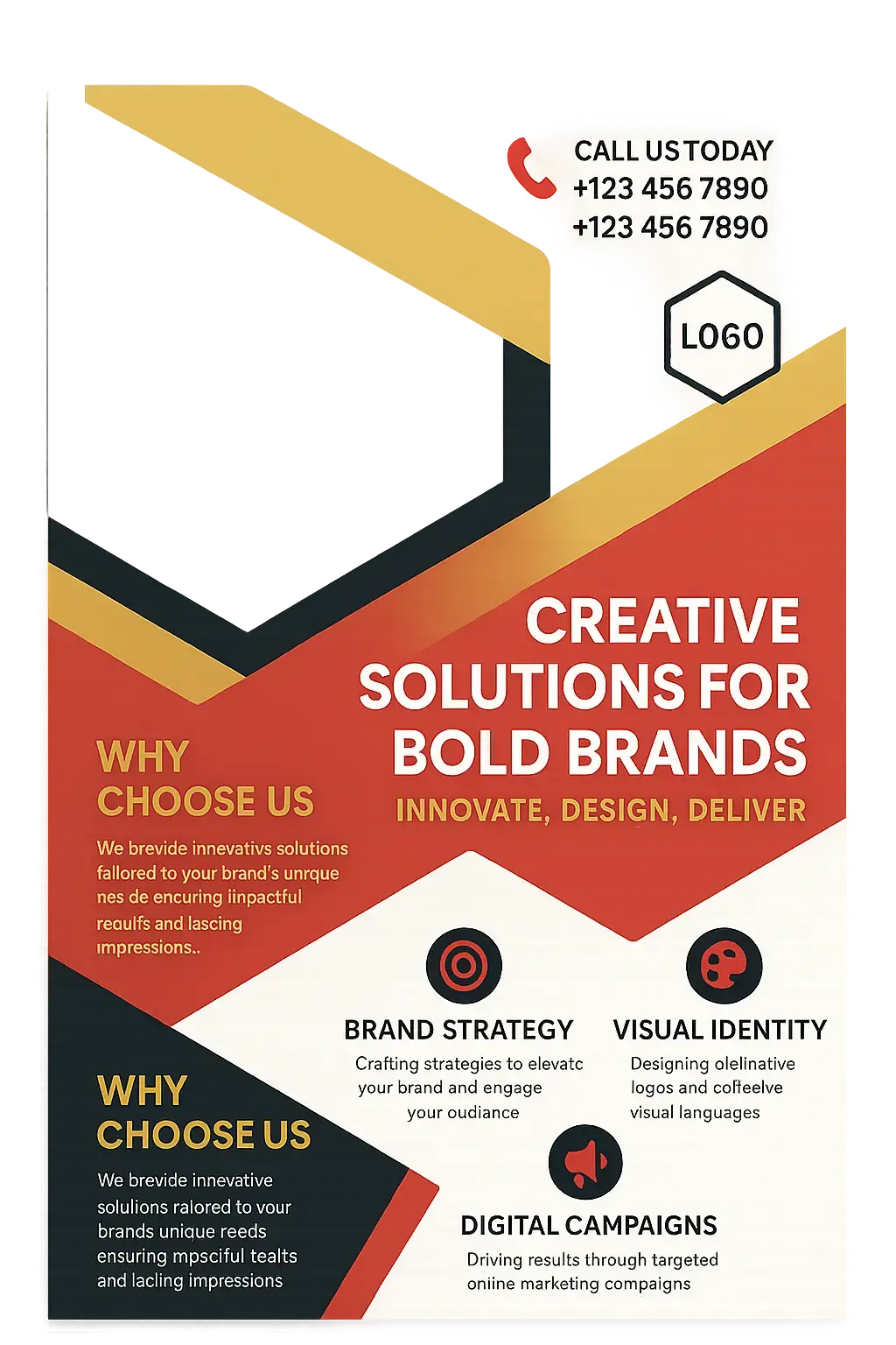 Modern creative agency Informational Poster template layout