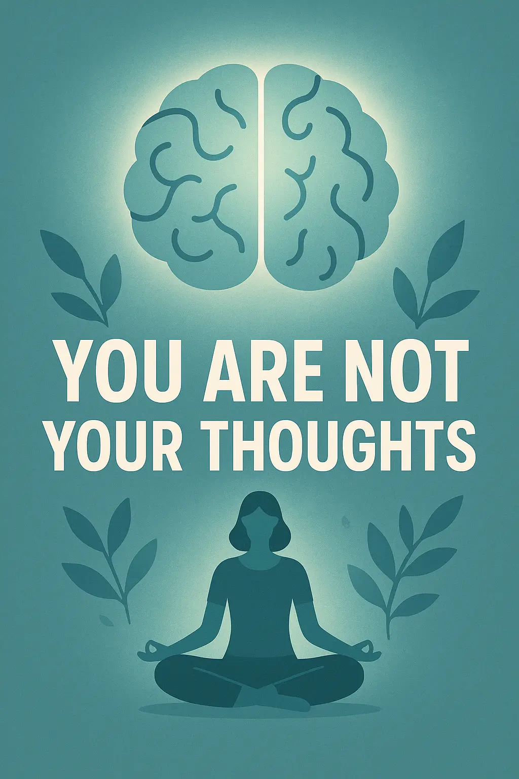 Mental Health Poster template with a brain illustration and empowering text