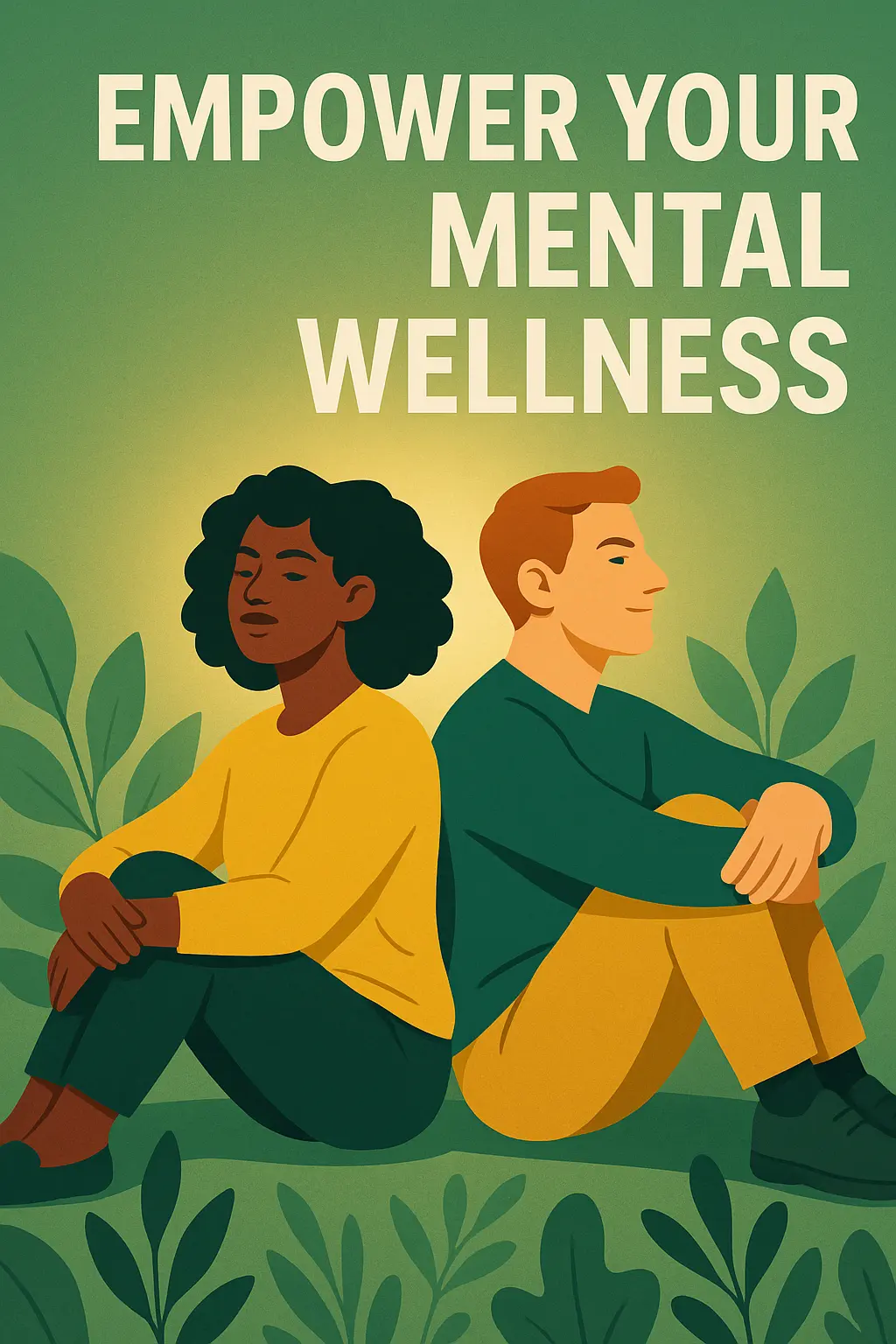 Mental Health Poster template showing unity theme