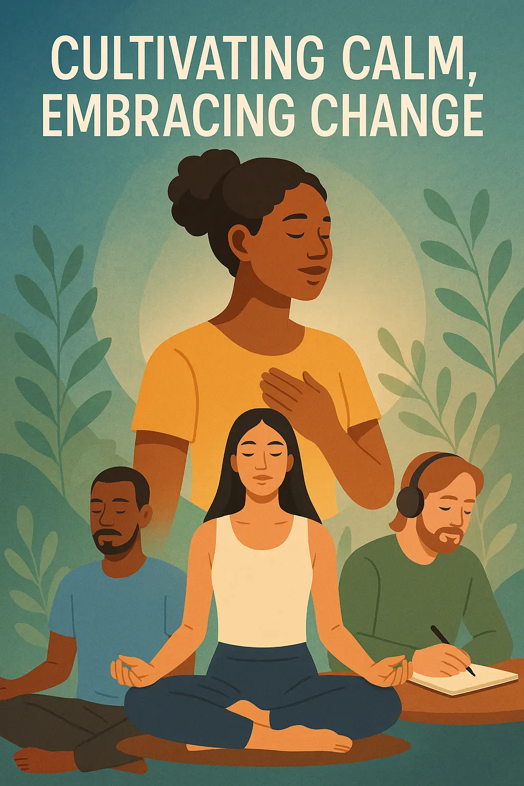 Mental Health Poster template with mindfulness activities.