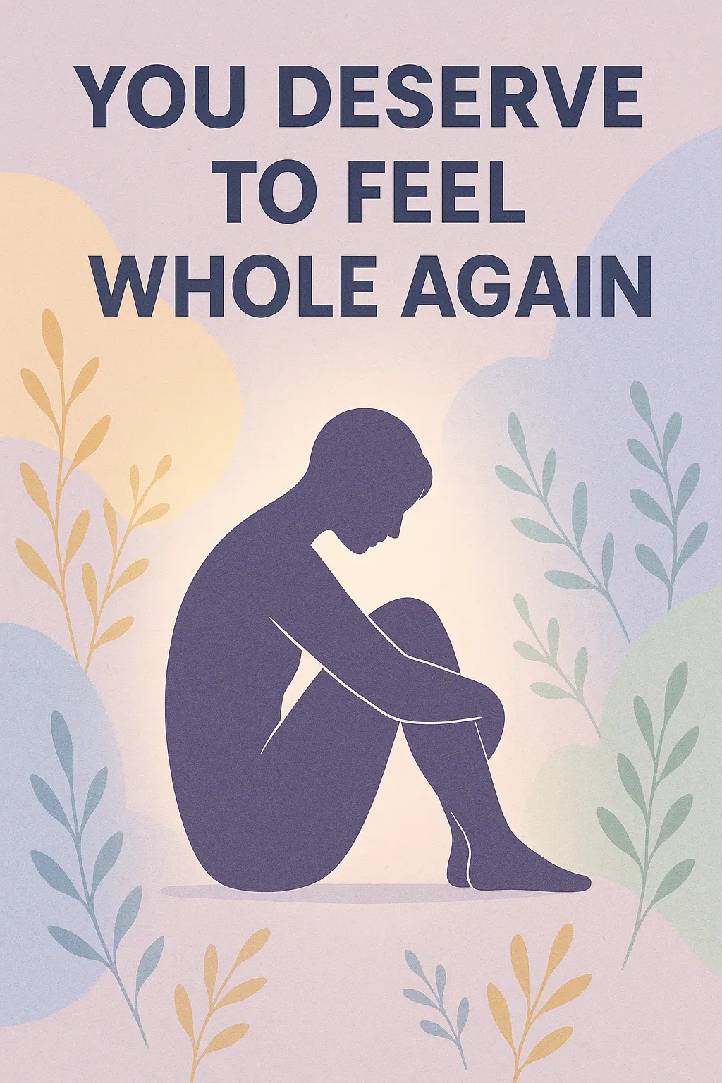 Pastel Mental Health Poster template with calming abstract design