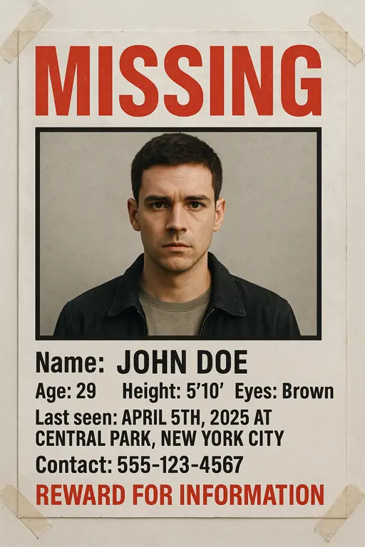 Generic Missing Poster
