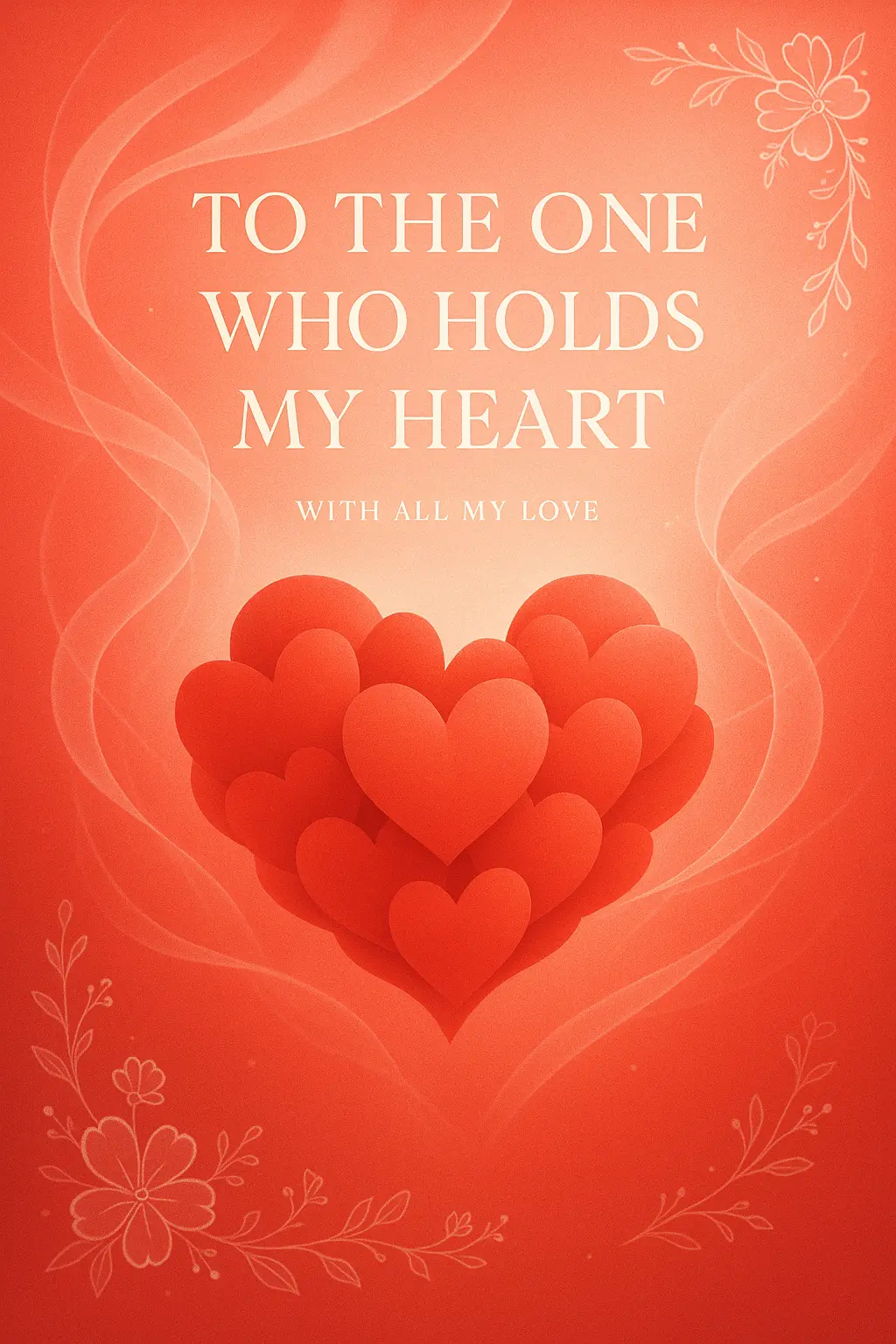 Mother's Day Poster template with heart motifs and elegant text.