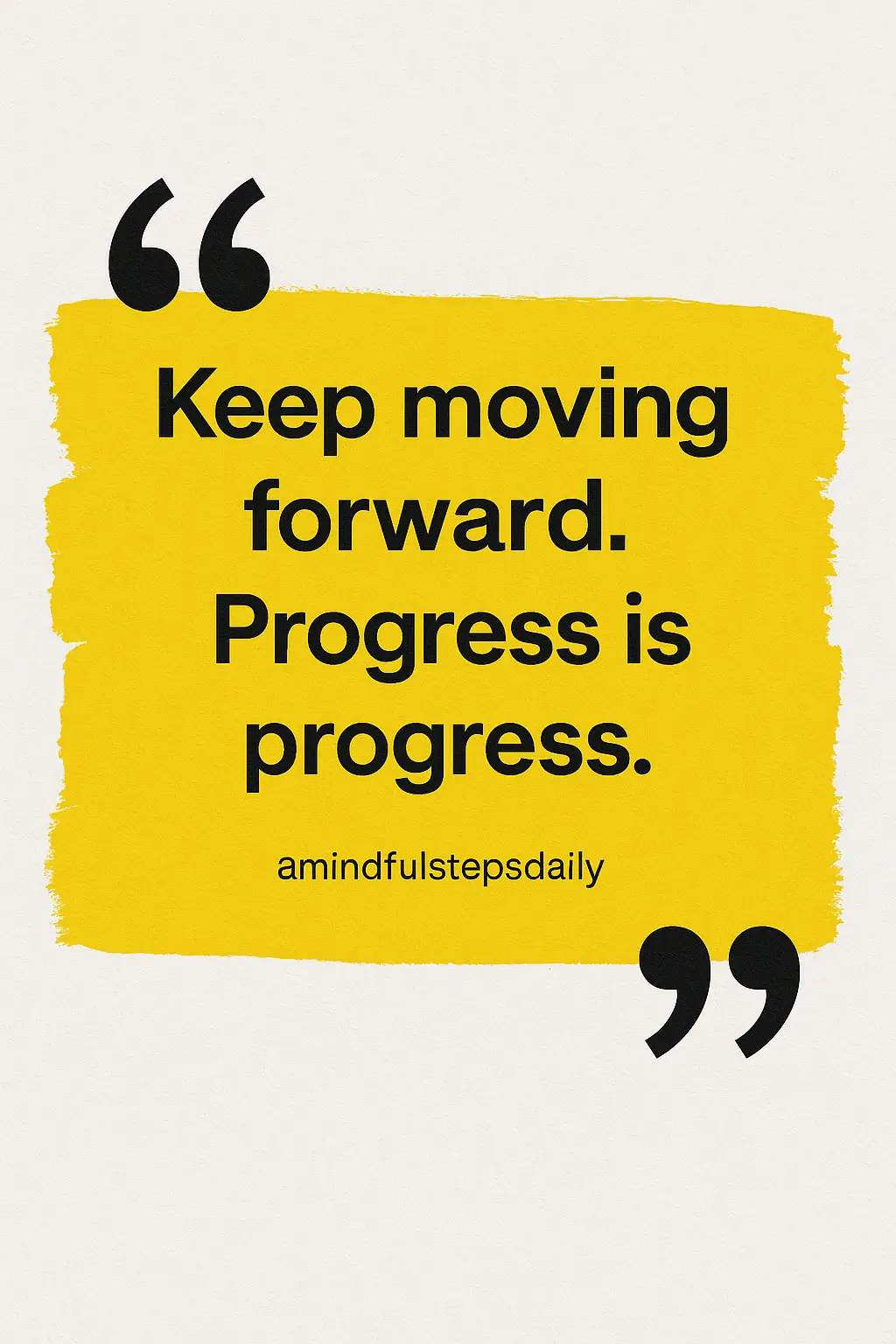 Bold yellow Motivational Poster template with uplifting quote