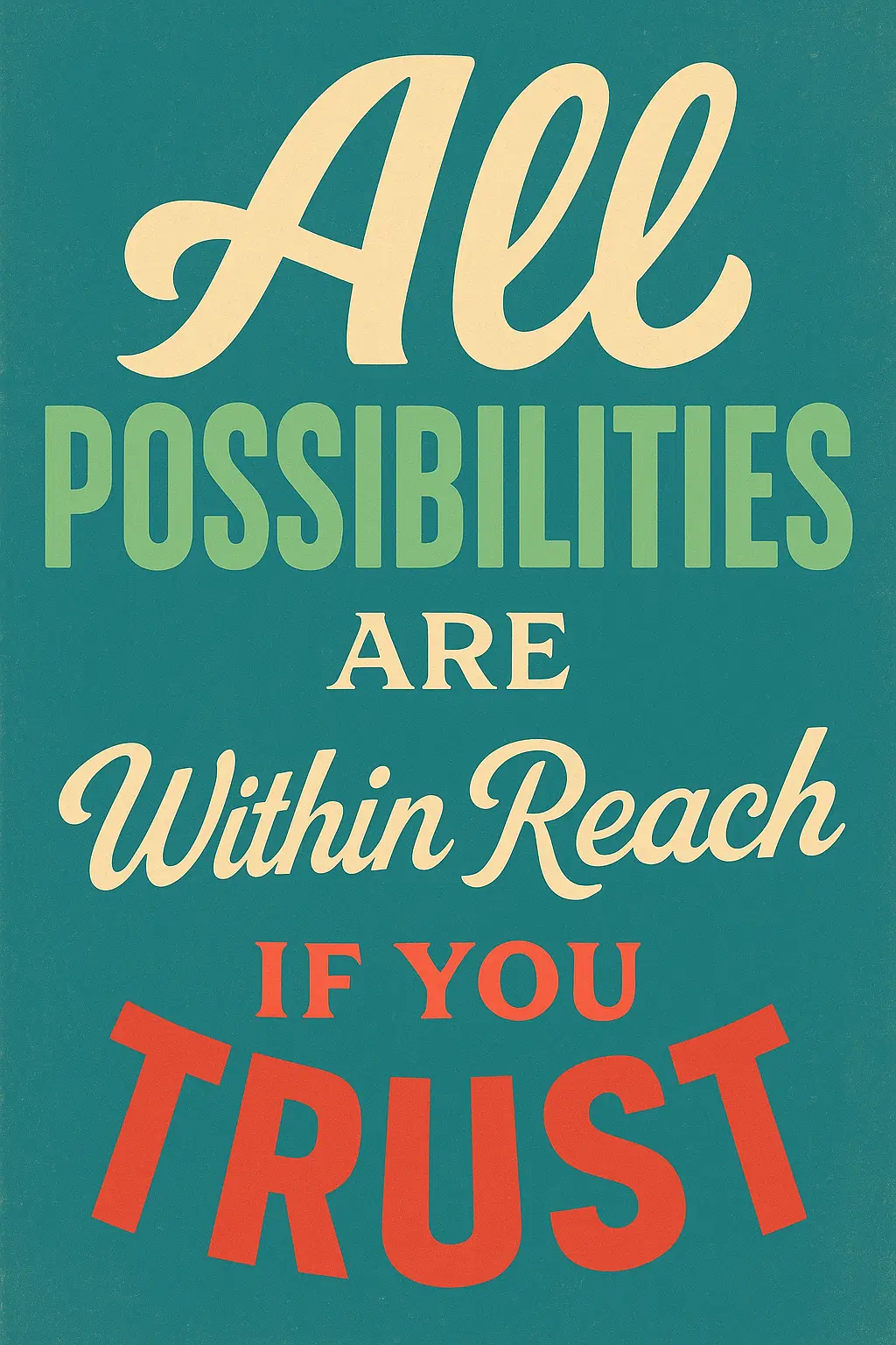 Motivational Poster template with inspirational text design