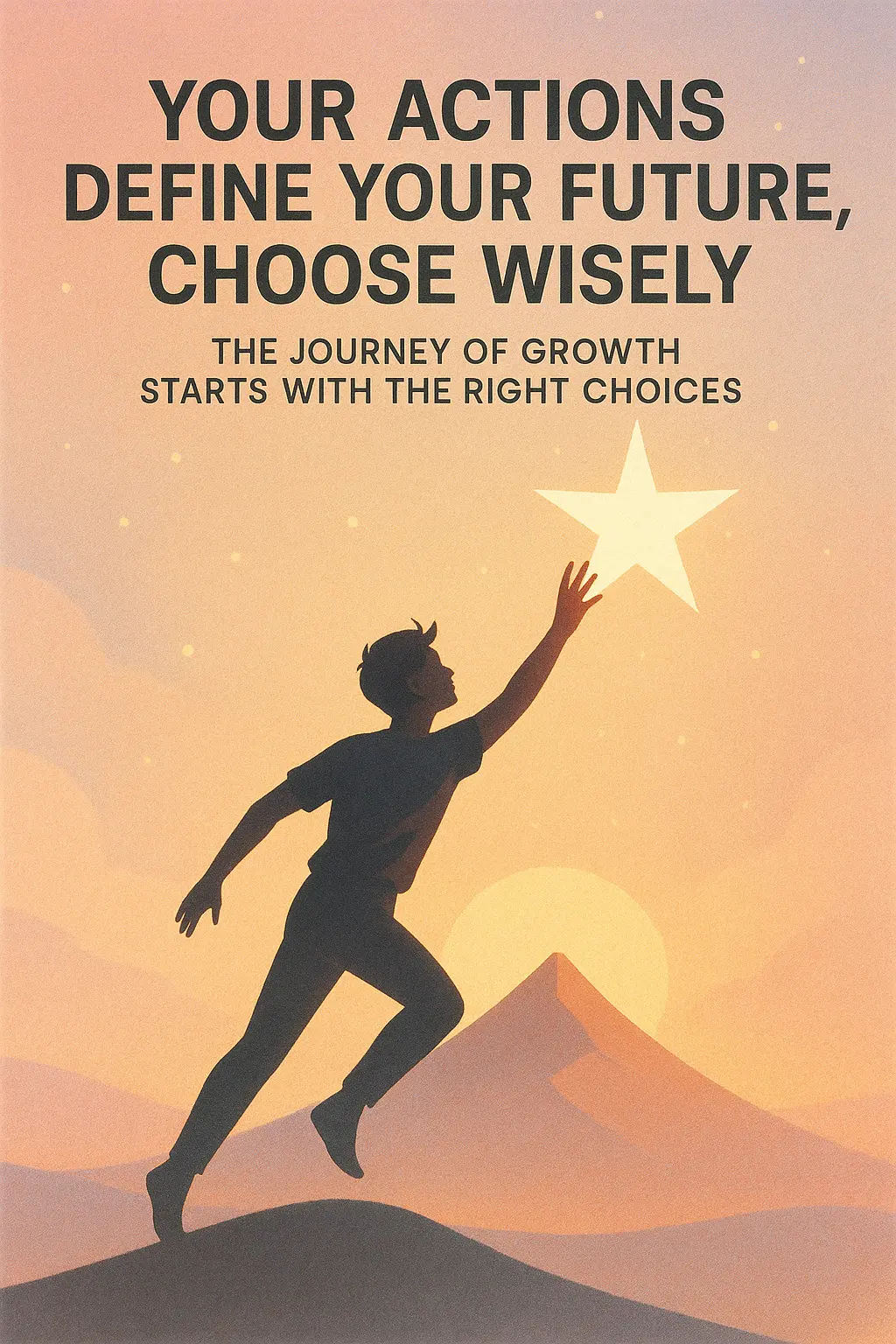 Motivational Poster template with inspiring message about growth and future choices