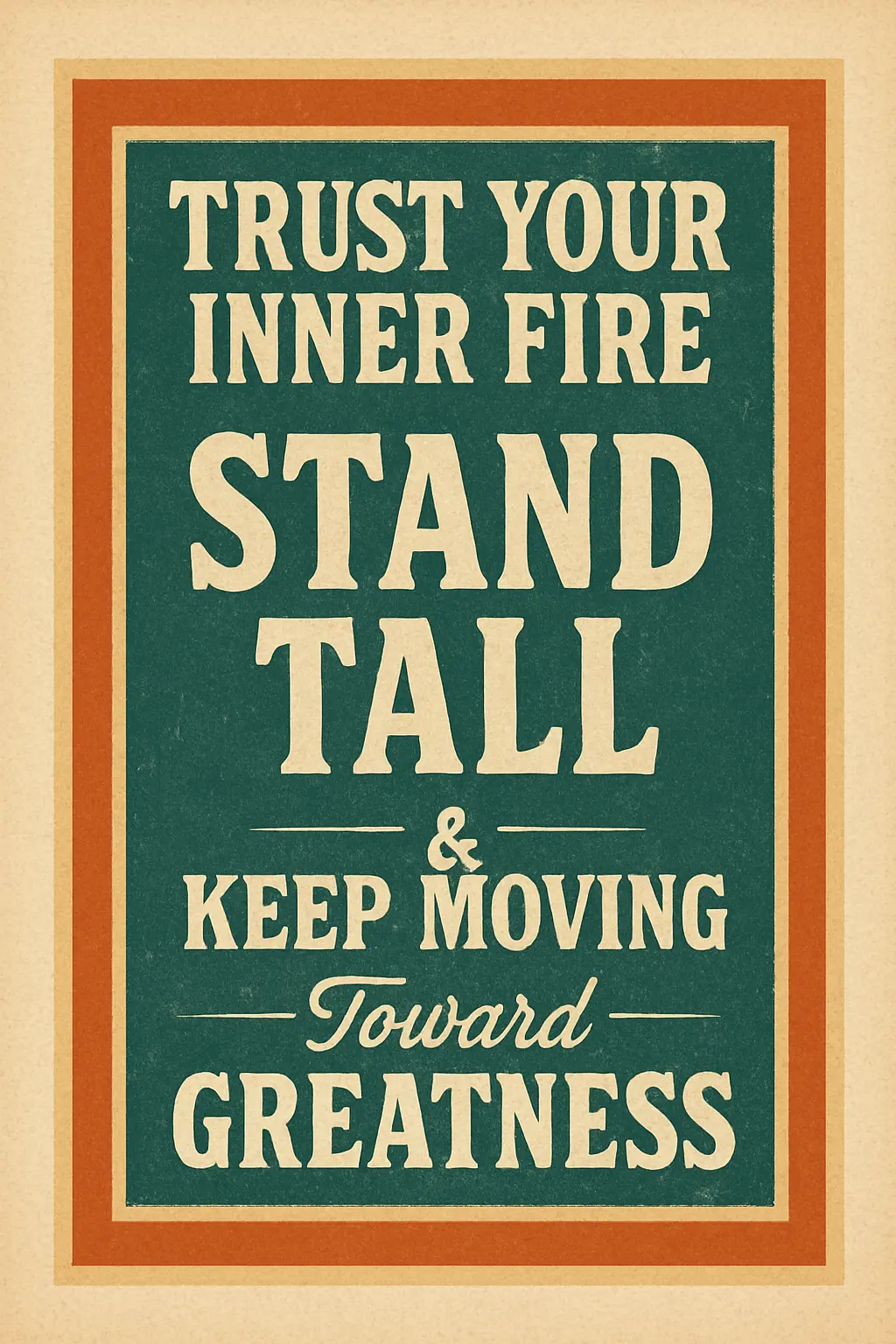 Retro Motivational Poster template with bold vintage typography