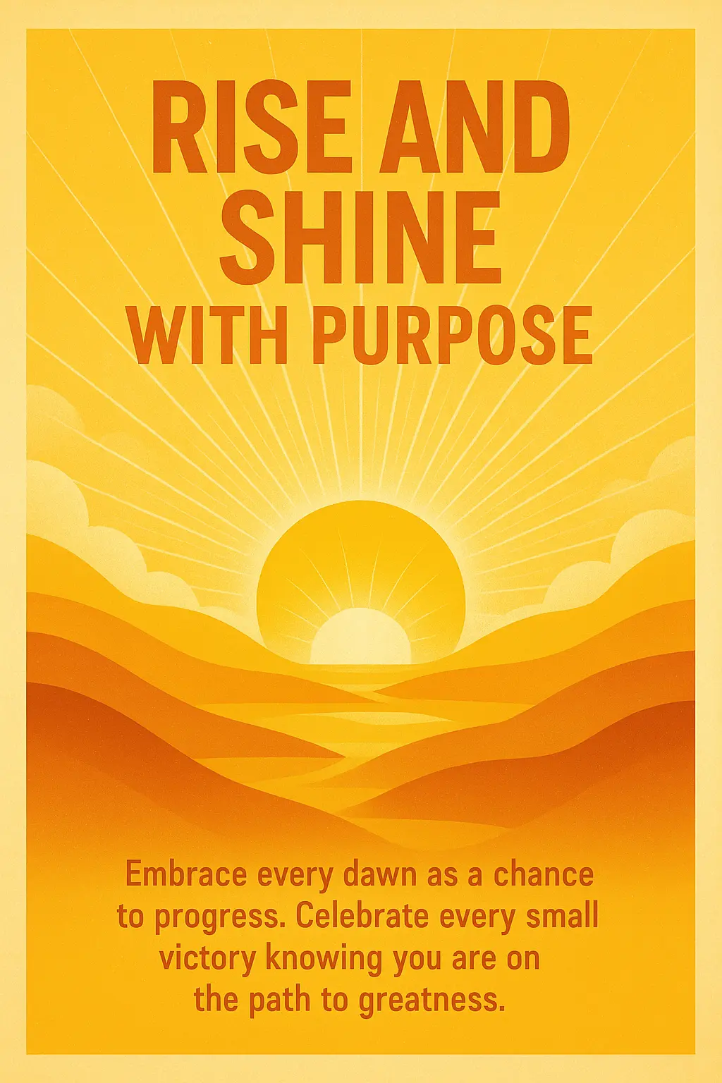 Motivational Poster template: sunrise symbolizes renewal and growth.