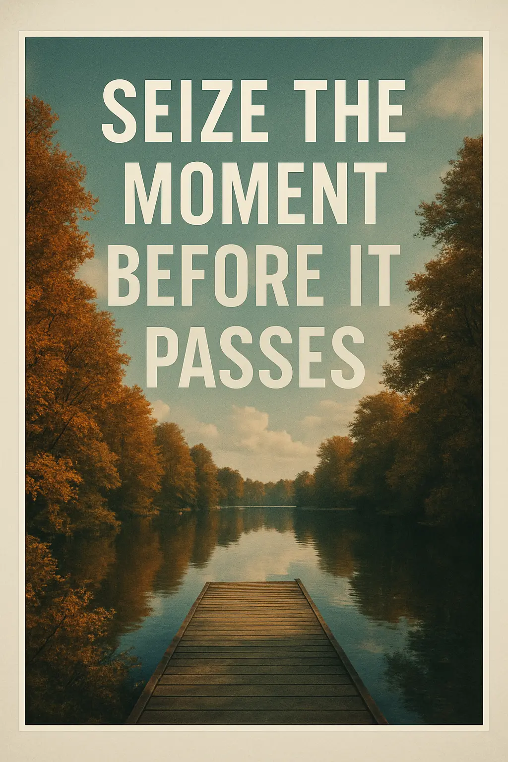 Motivational Poster template with dock and inspiring headline