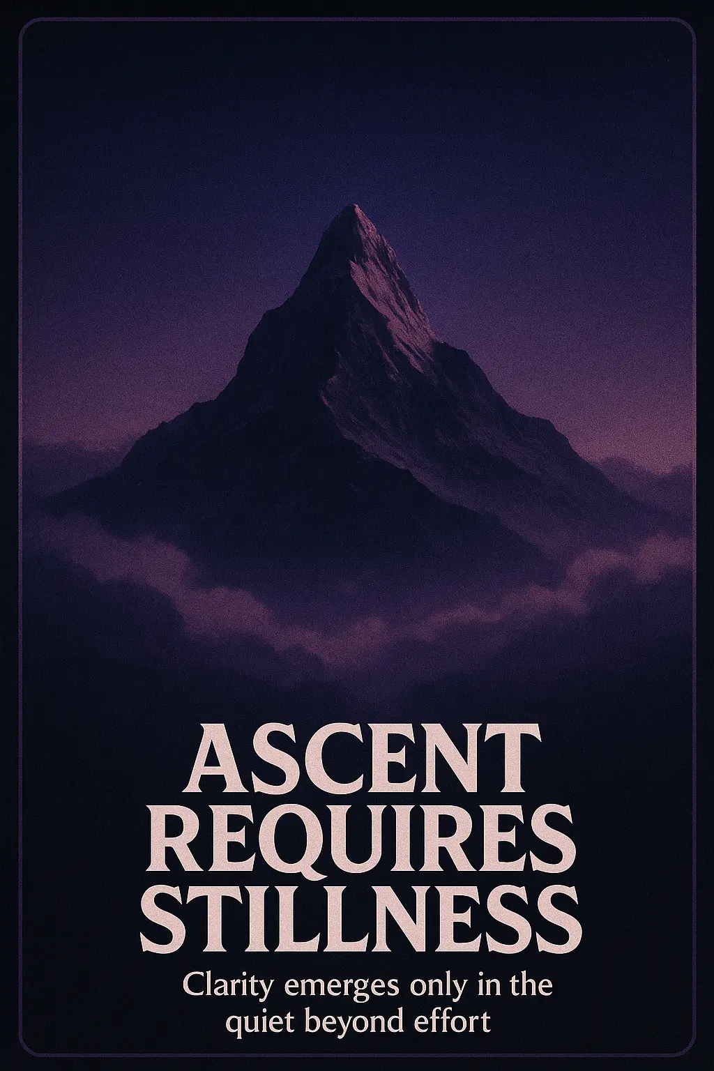 Motivational Poster template with mountain at twilight