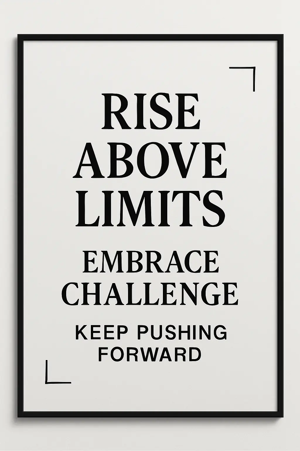 Minimalist Motivational Poster template with bold perseverance message