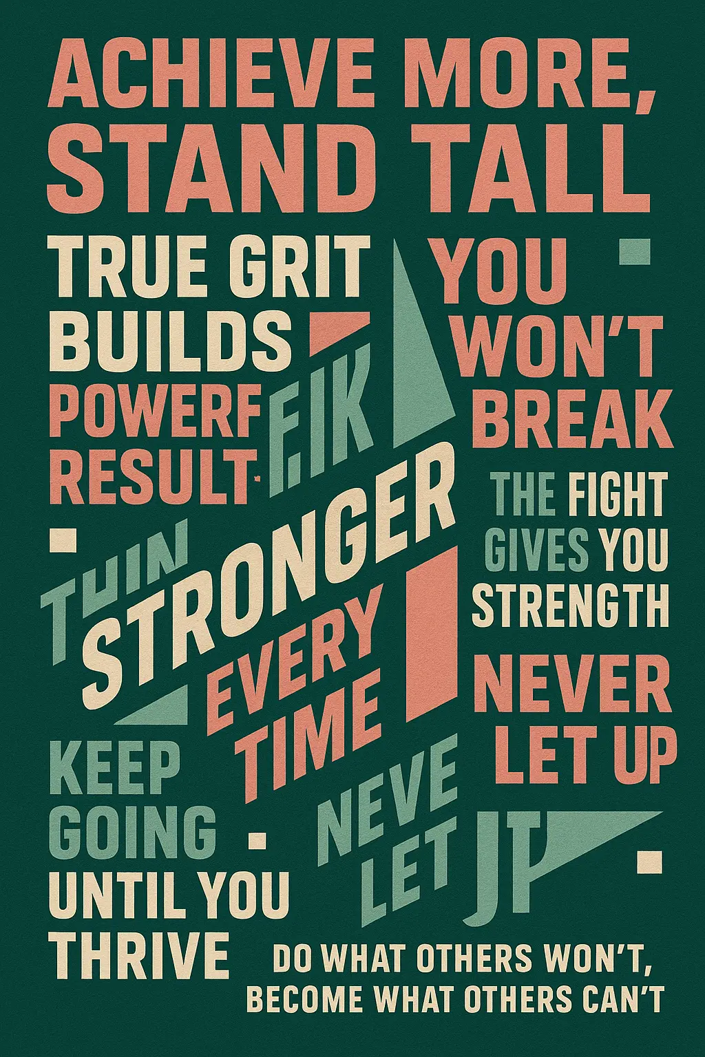 Retro Motivational Poster template with bold resilience-themed typography