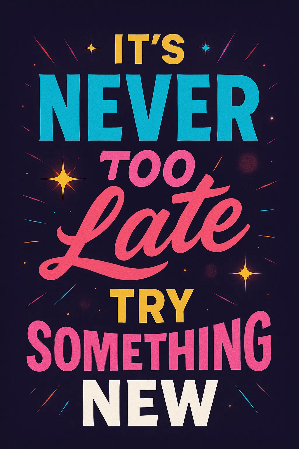 Motivational Poster template with bold typography and vibrant colors
