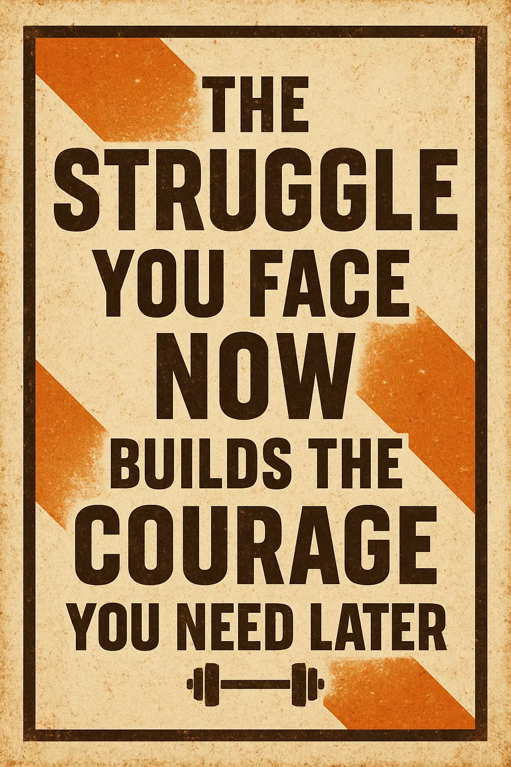 Retro Motivational Poster template with bold textured typography