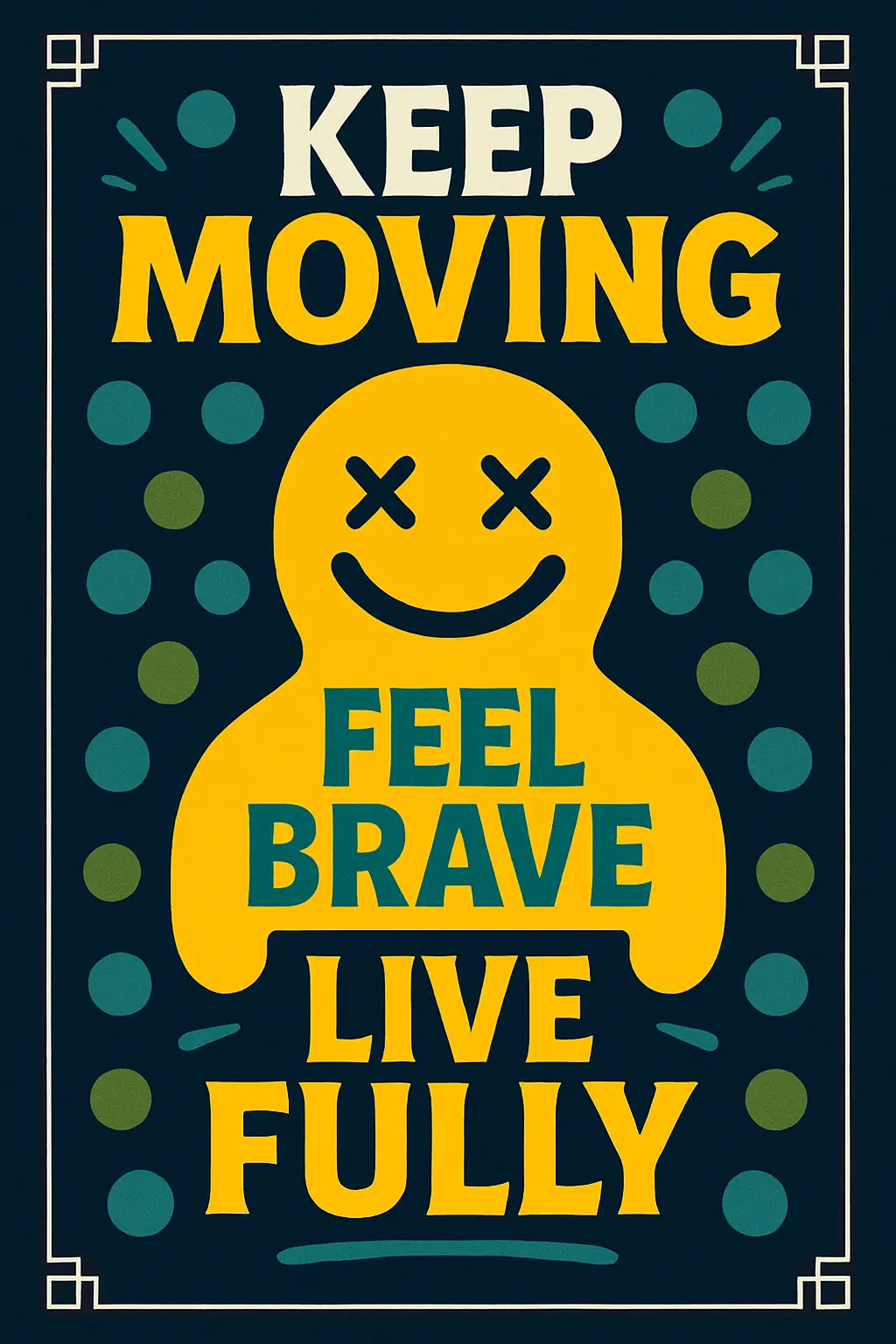 Motivational Poster template with bold colors and uplifting message