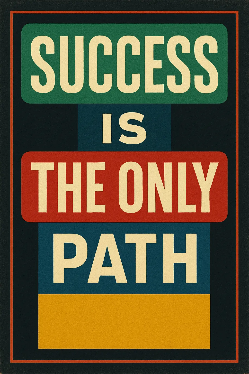 Motivational Poster template with bold typography and vibrant color blocks