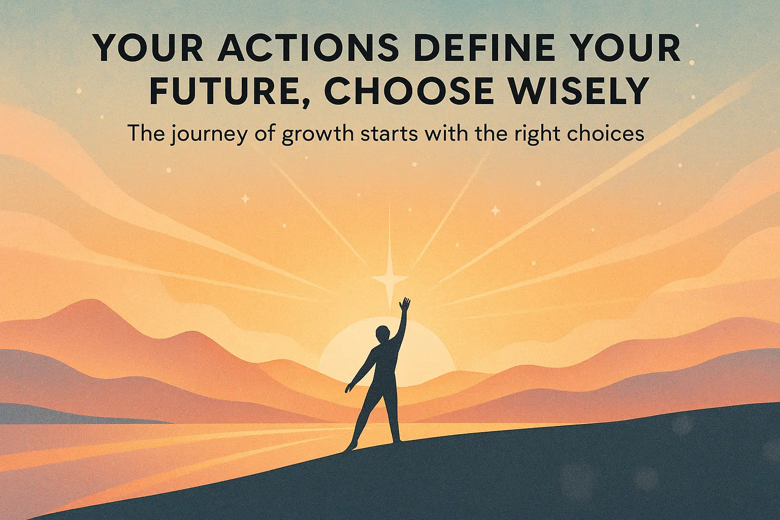 Motivational Poster template with solitary tree and bold quote