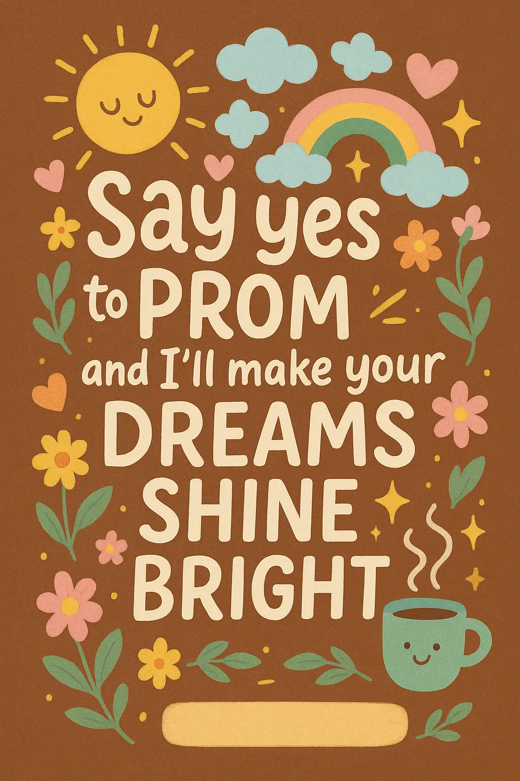 Promposal Poster template with playful text and pastel colors