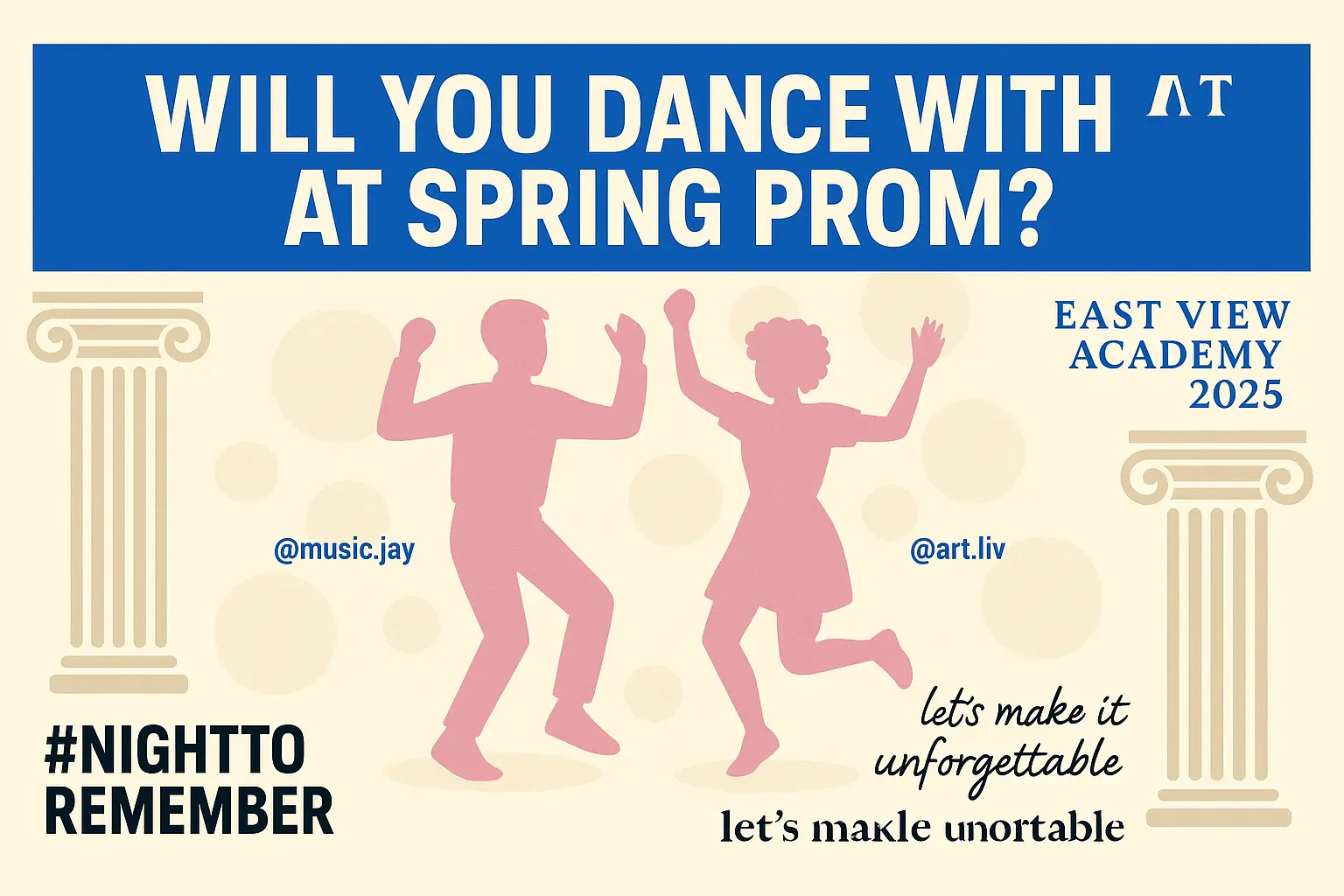 Retro gamer-themed Promposal Poster template with pixel art