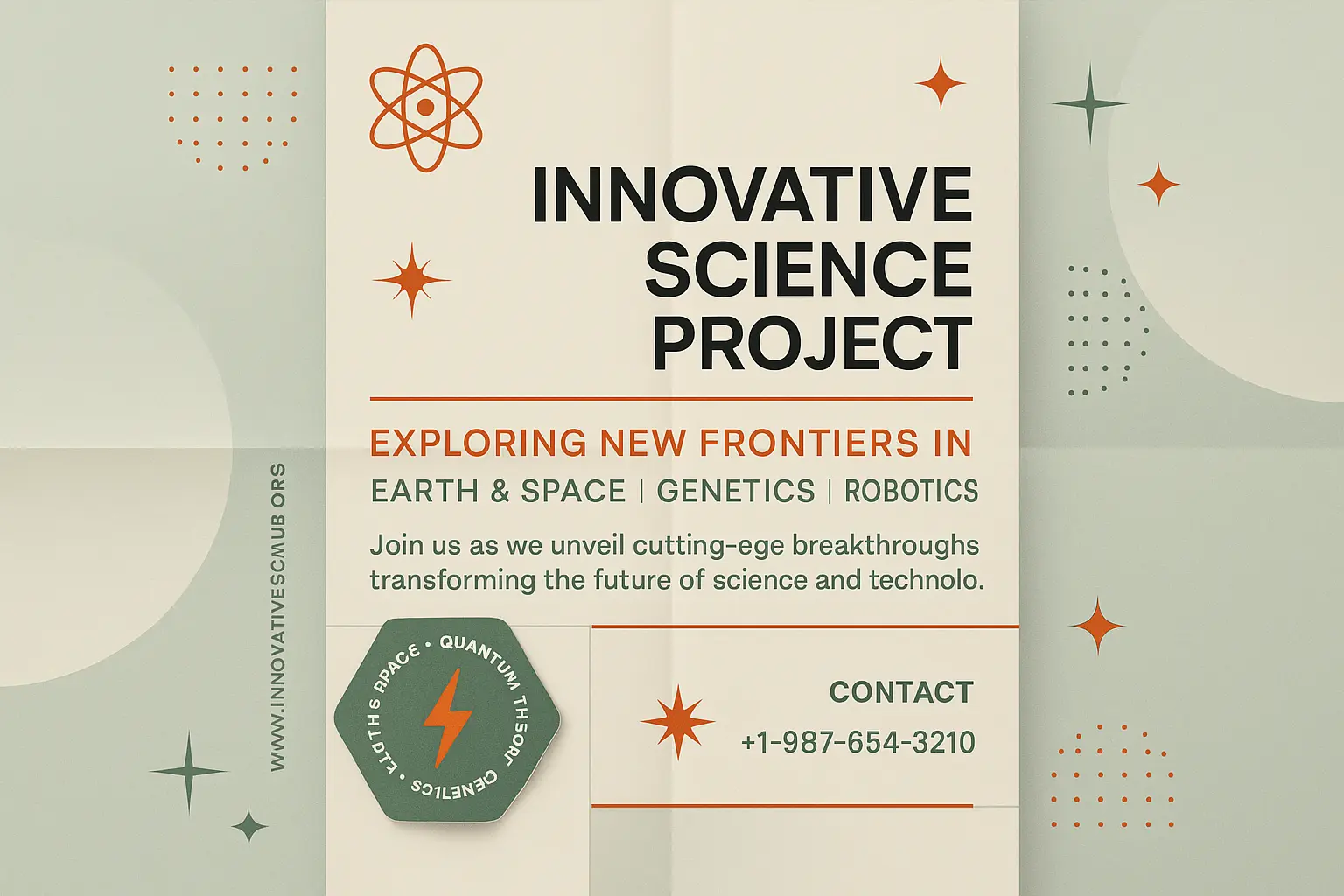 Modern Research Poster template with business strategy visuals