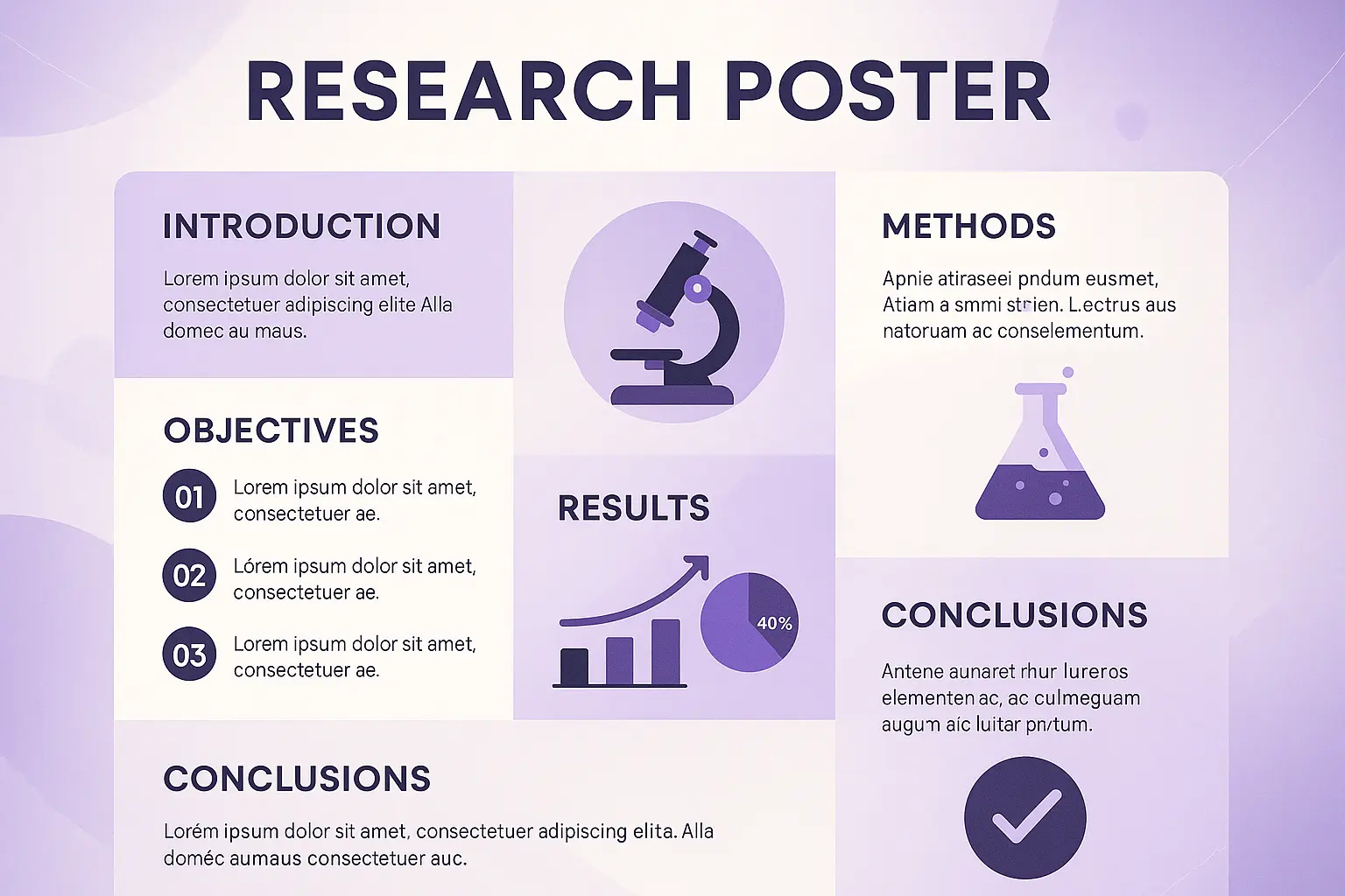 Research Poster template with modern design and academic content