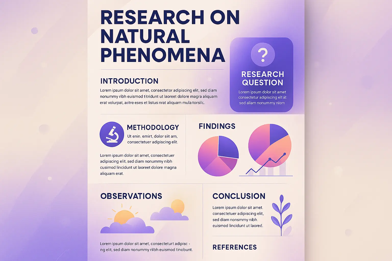Research Poster template on AI's impact on future work