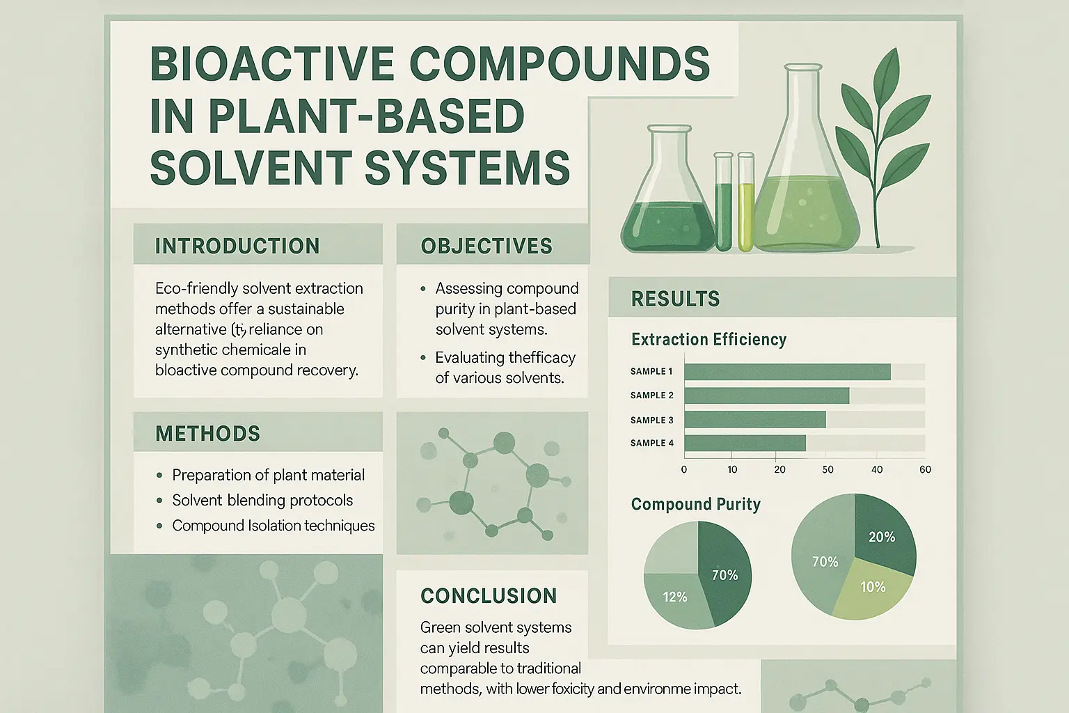 Modern science-themed Research Poster template with bold date and icons