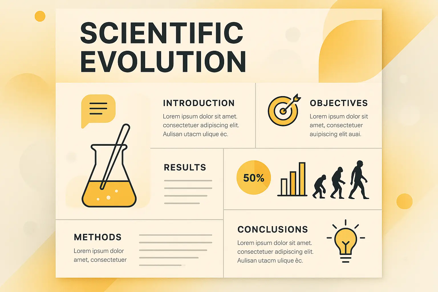Research Poster template with modern design and infographics