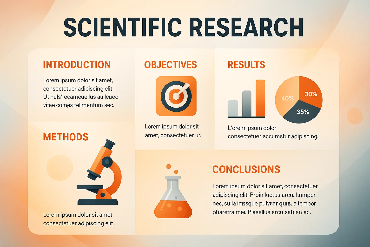 Vibrant Research Poster template with modern academic layout