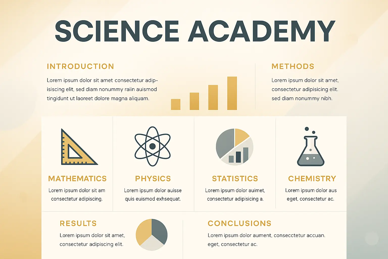 Scientific Research Poster template with modern design elements