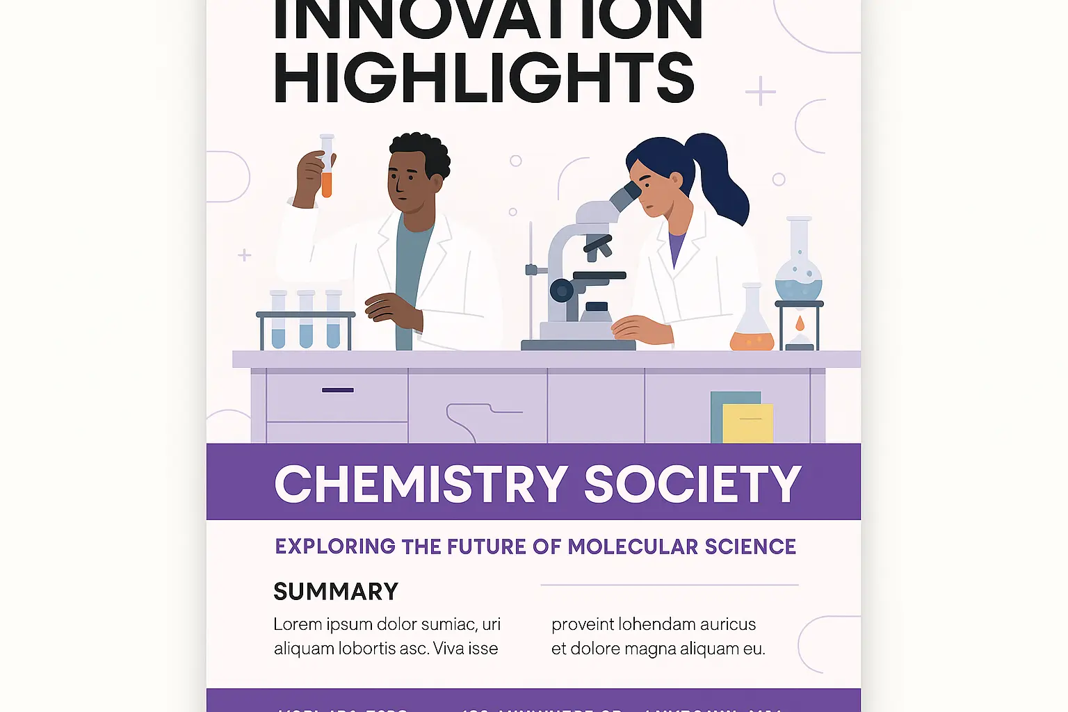 Research Poster template with teal color, biology theme, and modern layout