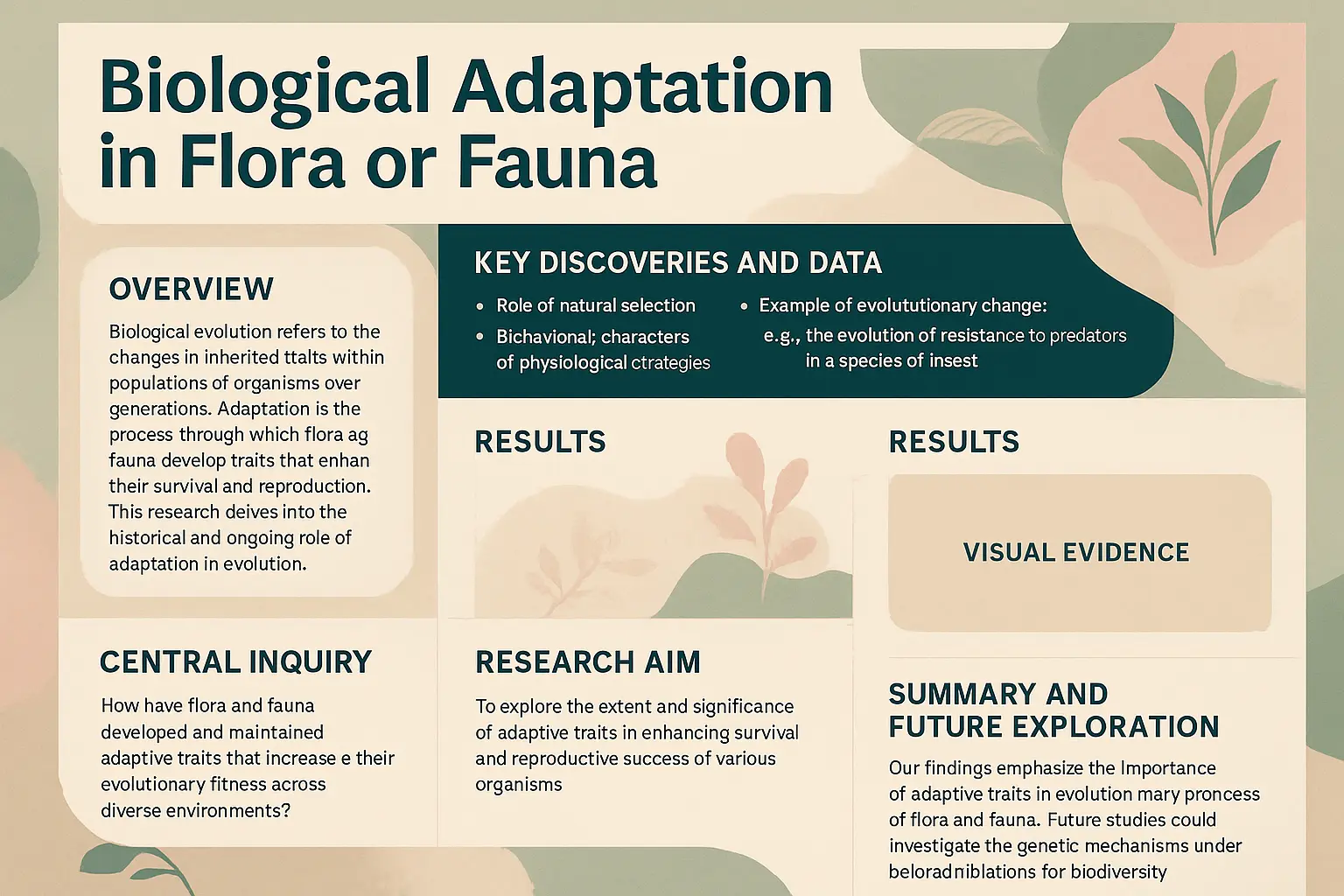 Academic styled Research Poster template with charts.