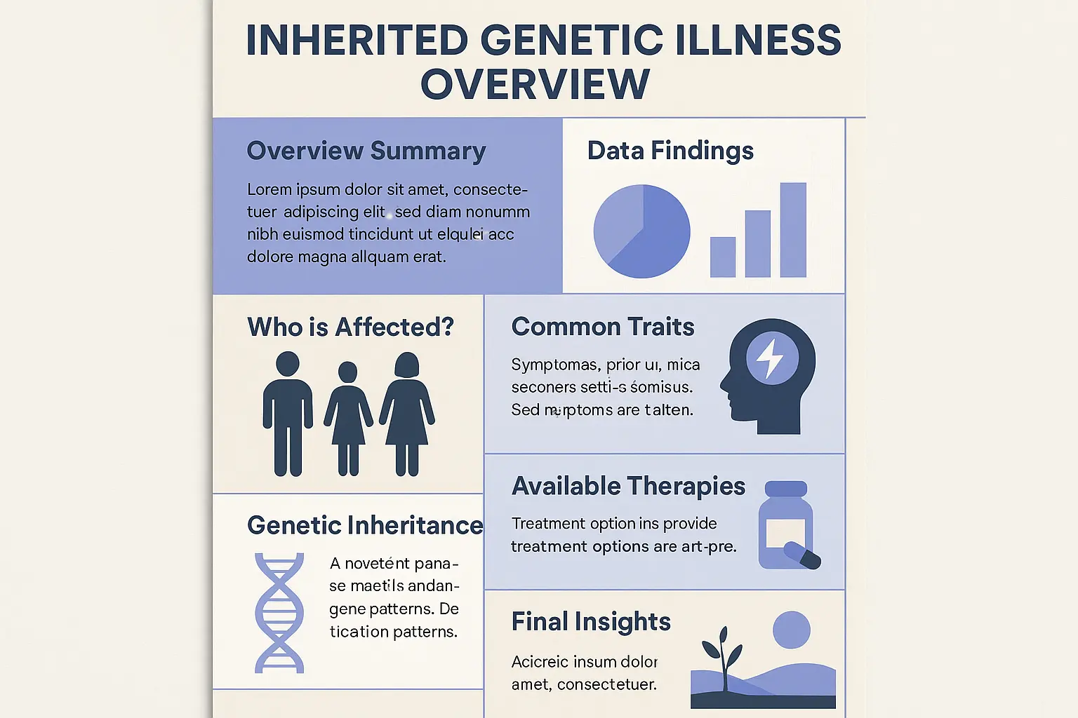 Research Poster template with a modern layout and infographics