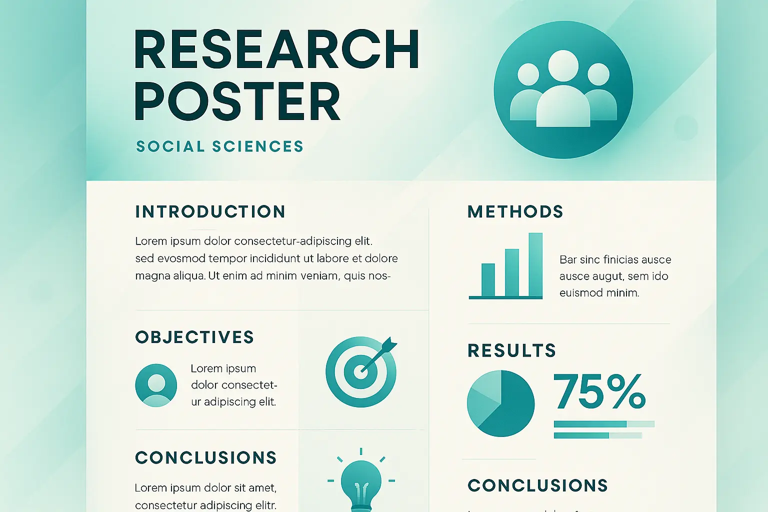 Modern science conference Research Poster template.