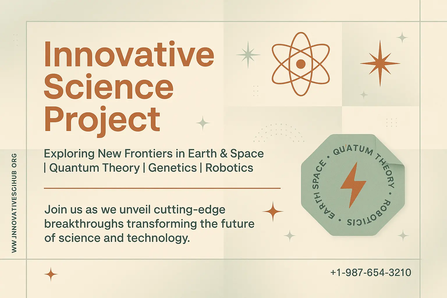 Contemporary Research Poster template with scientific theme.