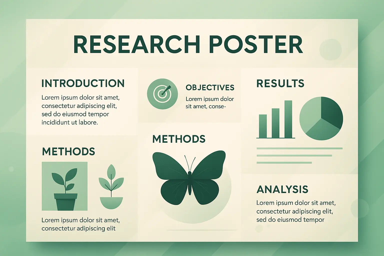 Science-themed Research Poster template with a modern design.