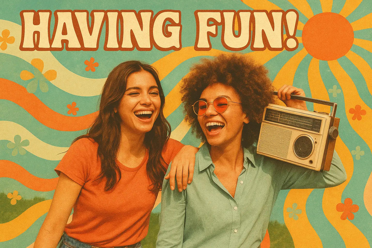 Retro Poster template for a vibrant raffle promotion
